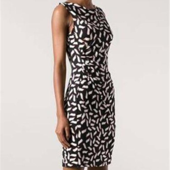 DVF Diane Von Furstenberg GLASMARY Silk Jersey Draped Dress Snake Flutter - Picture 3 of 14